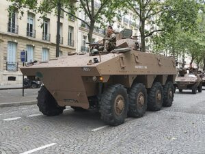 Véhicule militaire frein